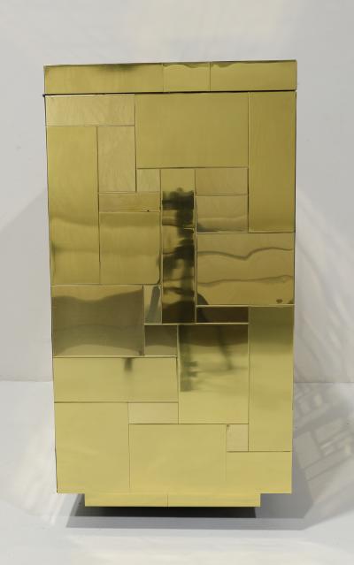 Paul Evans Paul Evans Cityscape Bar Cart in Brass