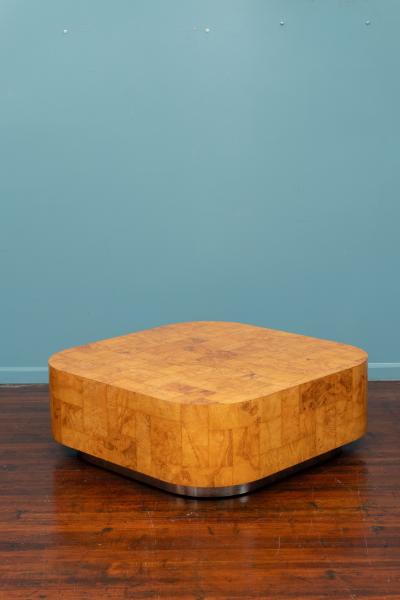 Paul Evans Paul Evans Cityscape Burl Patchwork Coffee Table Signed