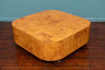 Paul Evans Paul Evans Cityscape Burl Patchwork Coffee Table Signed