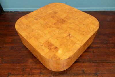 Paul Evans Paul Evans Cityscape Burl Patchwork Coffee Table Signed