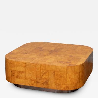 Paul Evans Paul Evans Cityscape Burl Patchwork Coffee Table Signed