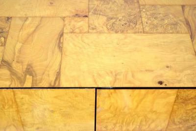 Paul Evans Paul Evans Cityscape Console in Burl Wood and Chrome
