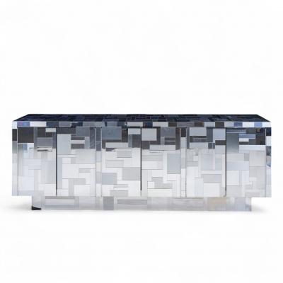 Paul Evans Paul Evans Cityscape Mid Century Chrome Credenza
