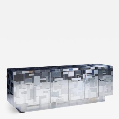 Paul Evans Paul Evans Cityscape Mid Century Chrome Credenza