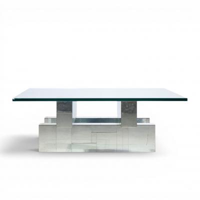 Paul Evans Paul Evans Cityscape Mid Century Chrome and Stainless Steel Coffee Table