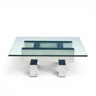 Paul Evans Paul Evans Cityscape Mid Century Chrome and Stainless Steel Coffee Table