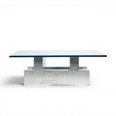 Paul Evans Paul Evans Cityscape Mid Century Chrome and Stainless Steel Coffee Table