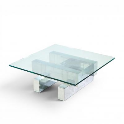 Paul Evans Paul Evans Cityscape Mid Century Chrome and Stainless Steel Coffee Table