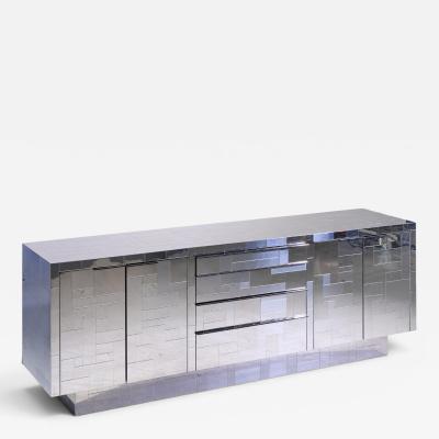 Paul Evans Paul Evans Cityscape Mid Century Chrome and Stainless Steel Credenza