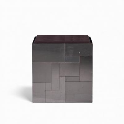 Paul Evans Paul Evans Cityscape Mid Century Gunmetal Cube Side End Tables Pair