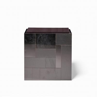 Paul Evans Paul Evans Cityscape Mid Century Gunmetal Cube Side End Tables Pair