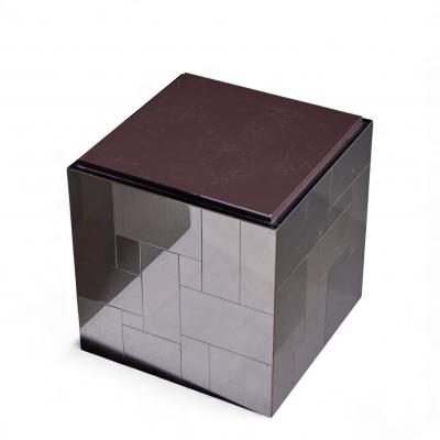 Paul Evans Paul Evans Cityscape Mid Century Gunmetal Cube Side End Tables Pair