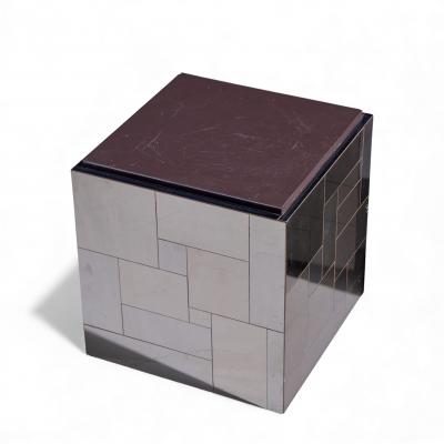 Paul Evans Paul Evans Cityscape Mid Century Gunmetal Cube Side End Tables Pair