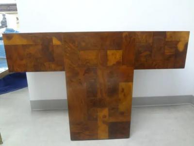 Paul Evans Paul Evans Cityscape Patchwork Burlwood Console or Dining Table Base