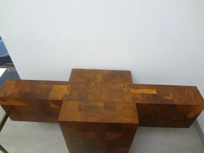 Paul Evans Paul Evans Cityscape Patchwork Burlwood Console or Dining Table Base