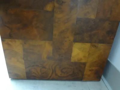 Paul Evans Paul Evans Cityscape Patchwork Burlwood Console or Dining Table Base