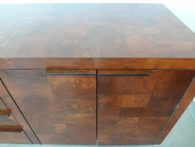 Paul Evans Paul Evans Cityscape Patchwork Burlwood Credenza