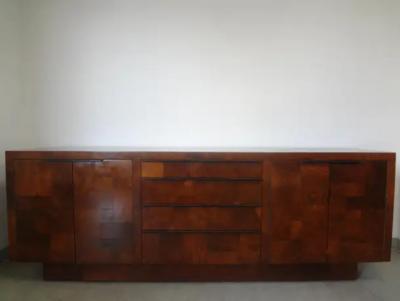 Paul Evans Paul Evans Cityscape Patchwork Burlwood Credenza