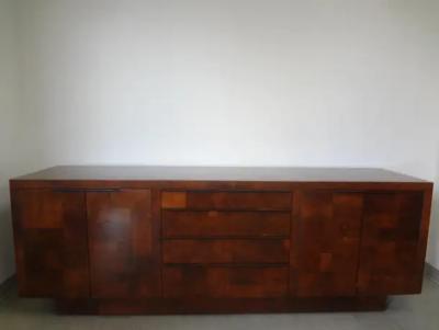 Paul Evans Paul Evans Cityscape Patchwork Burlwood Credenza