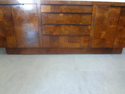Paul Evans Paul Evans Cityscape Patchwork Burlwood Credenza