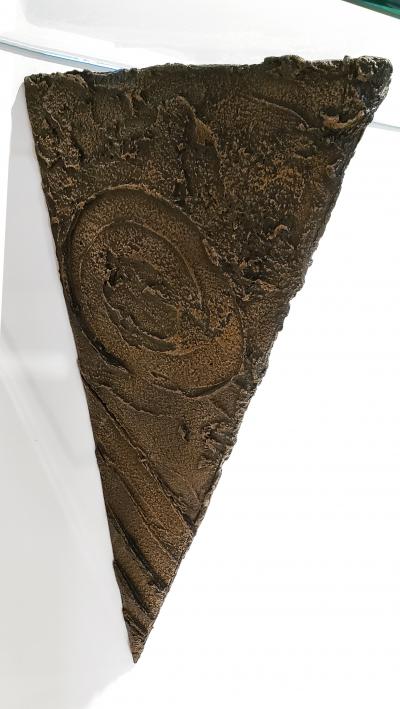 Paul Evans Paul Evans Console for Directional Brutalist Sculpted Bronze Glass Wall Mount