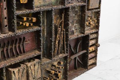 Paul Evans Paul Evans Forged Front Wall Mounted Console USA 1970