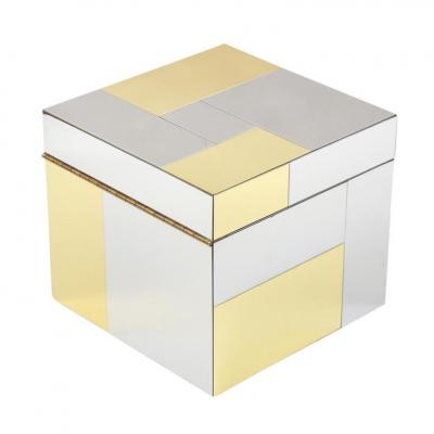 Paul Evans Paul Evans Ice Bucket Cityscape Brass Chrome Glass