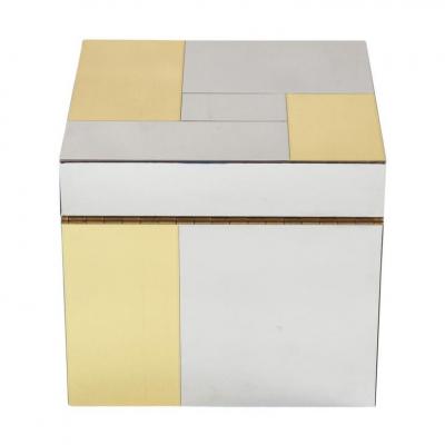 Paul Evans Paul Evans Ice Bucket Cityscape Brass Chrome Glass