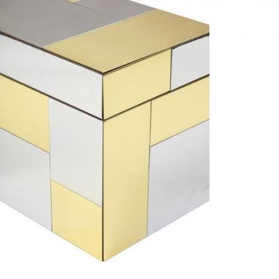 Paul Evans Paul Evans Ice Bucket Cityscape Brass Chrome Glass