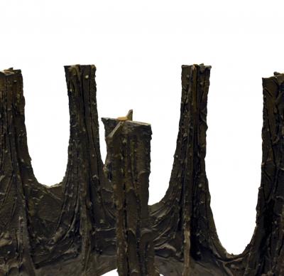 Paul Evans Paul Evans Iconic Sculptured Bronze Dining Table 1970 Signed and Dated 