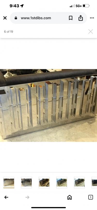 Paul Evans Paul Evans Inspired Cubist Chrome Loveseat Or Sofa