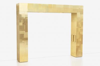 Paul Evans Paul Evans King Size Bedframe with Brass Tiles