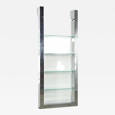 Paul Evans Paul Evans Mid Century Chrome Cityscape Wall Shelf Bookshelf