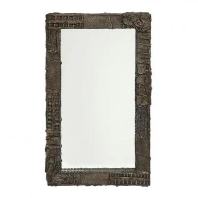 Paul Evans Paul Evans Mirror Sculpted Bronze Signed