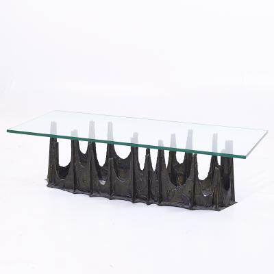 Paul Evans Paul Evans PE 71 Mid Century Sculpted Bronze Stalagmite Oval Coffee Table