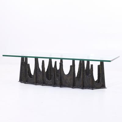 Paul Evans Paul Evans PE 71 Mid Century Sculpted Bronze Stalagmite Oval Coffee Table