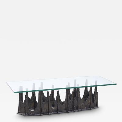 Paul Evans Paul Evans PE 71 Mid Century Sculpted Bronze Stalagmite Oval Coffee Table