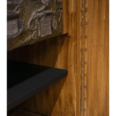 Paul Evans Paul Evans Rare and Important Sculpted Bronze Cabinet with Steel Elements 1969