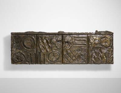 Paul Evans Paul Evans Sculpted Bronze Brutalist Sideboard USA 1969