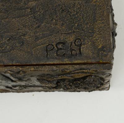 Paul Evans Paul Evans Sculpted Bronze Brutalist Sideboard USA 1969