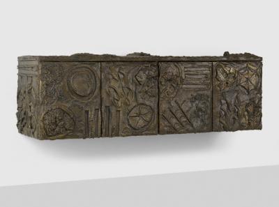 Paul Evans Paul Evans Sculpted Bronze Brutalist Sideboard USA 1969