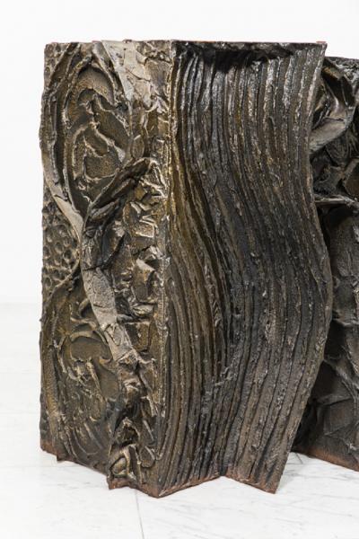 Paul Evans Paul Evans Sculpted Bronze Dining Console Table USA 1969