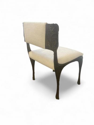 Paul Evans Paul Evans Set of Twelve Brutalist Sculpted Bronze Dining Chairs USA 1970