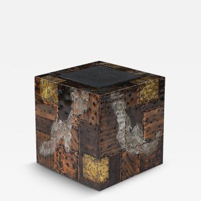 Paul Evans Paul Evans Side Table Copper Bronze Pewter Patchwork Slate