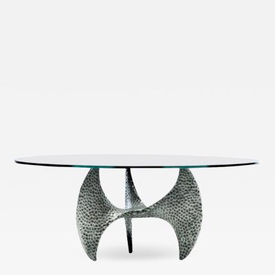 Paul Evans Paul Evans Style Brutalist Propeller Base Coffee Table Stamped 1970