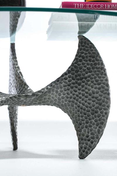 Paul Evans Paul Evans Style Brutalist Propeller Base Coffee Table Stamped 1970