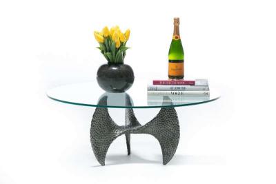 Paul Evans Paul Evans Style Brutalist Propeller Base Coffee Table Stamped 1970