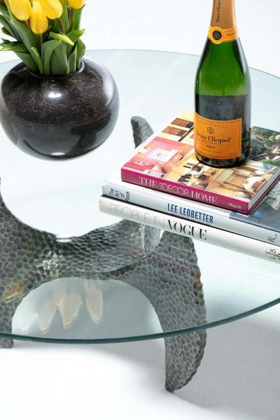 Paul Evans Paul Evans Style Brutalist Propeller Base Coffee Table Stamped 1970