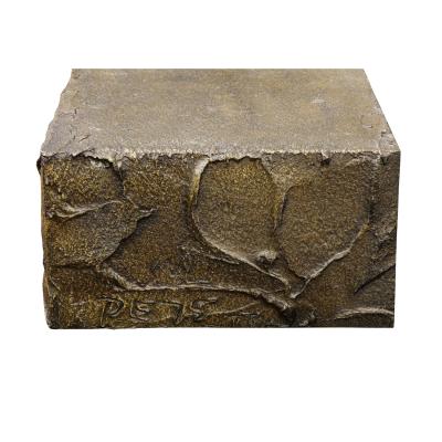 Paul Evans Paul Evans Unique Bronze Resin Wall Mounted Console Table 1975 Signed 