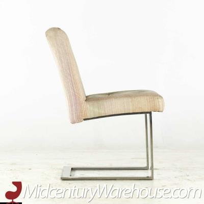 Paul Evans Paul Evans for Directional Chrome Cantilever Dining Chairs Set of 8